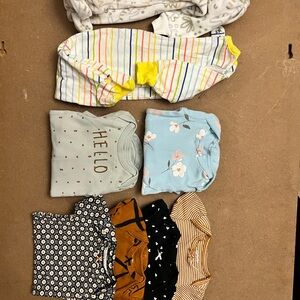 Baby Clothing Bundle - Stripes, Floral, and Patterns